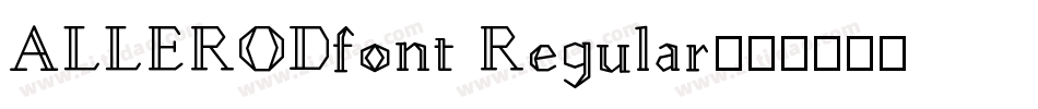 ALLERODfont Regular字体转换